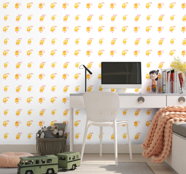 Sarjakuva sarjakuva kana eläimet tapetti - Tenstickers