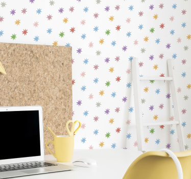 Starburst kuvio työhuoneen tapetti - Tenstickers