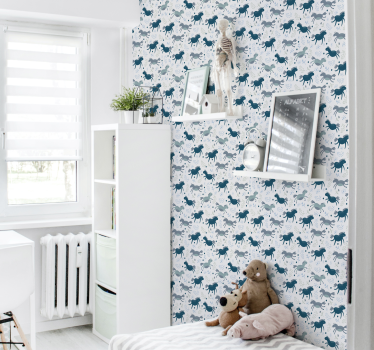 Tapetti hienovaraisilla hevosilla eläintapetit - Tenstickers