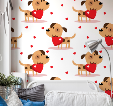 Teinirakkaus koira tapetti - Tenstickers
