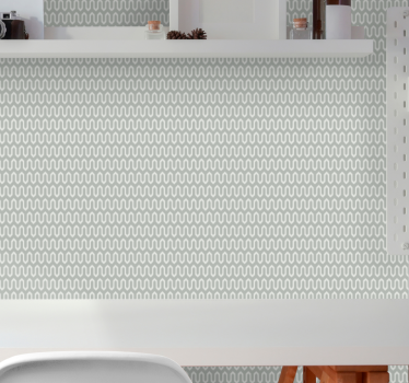 Tyylikäs aaltoileva kuvio geometrinen tapetti - Tenstickers