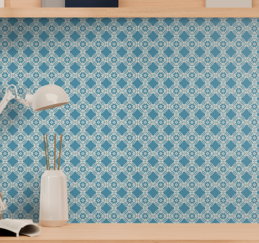 Tyylikäs geometrinen asettelu laattatapetti - Tenstickers