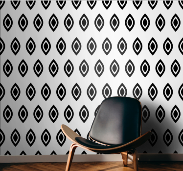 Tyylikkäät rombiset muodot geometrinen tapetti - Tenstickers