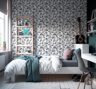 Urheilupiirrokset Muu vintage tapetti - Tenstickers