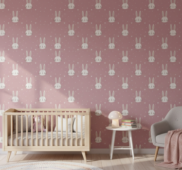 Vaaleanpunainen boho-kuvio lastenhuoneen tapetti - Tenstickers