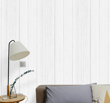 Valkoinen puinen hamptons-kuvio tekstuuri tapetti - Tenstickers