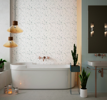 Valkoinen terrazo kivitapetit - Tenstickers