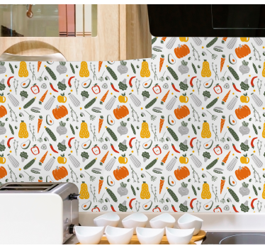 Vihannesten sato keittiön tapetti - Tenstickers