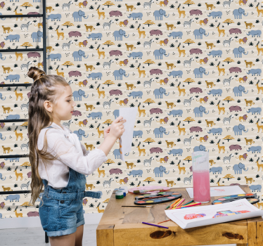 Villieläinten makuuhuoneen tapetti - Tenstickers