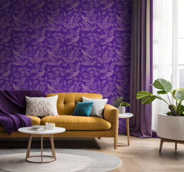 Violetit linnut lintu tapetti - Tenstickers