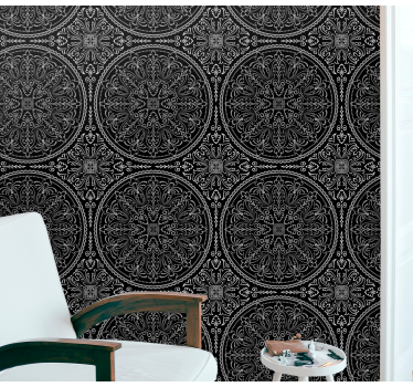 Zentangle-tyylinen koriste kukkatapetit - Tenstickers